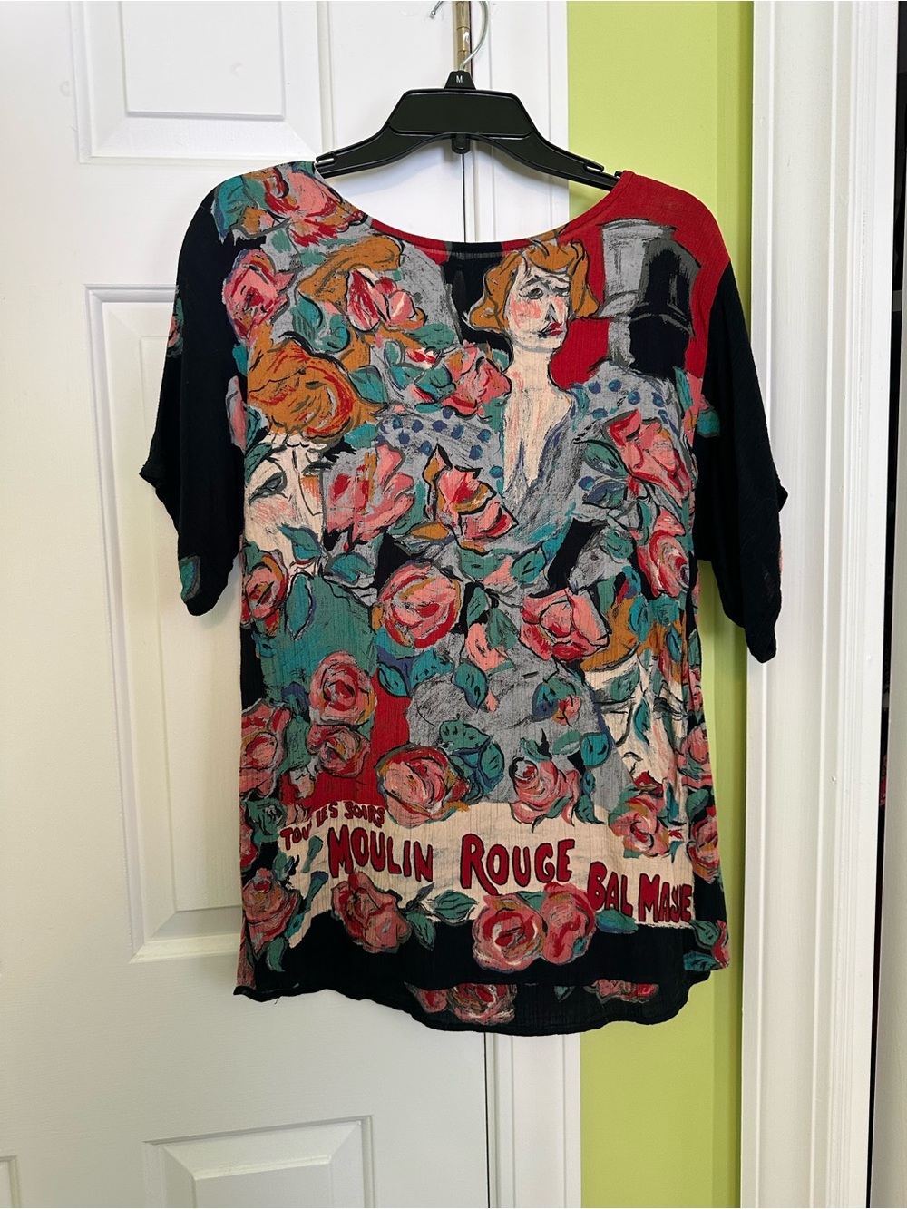 Vintage Carole Little Art to Wear Moulin Rouge Blouse